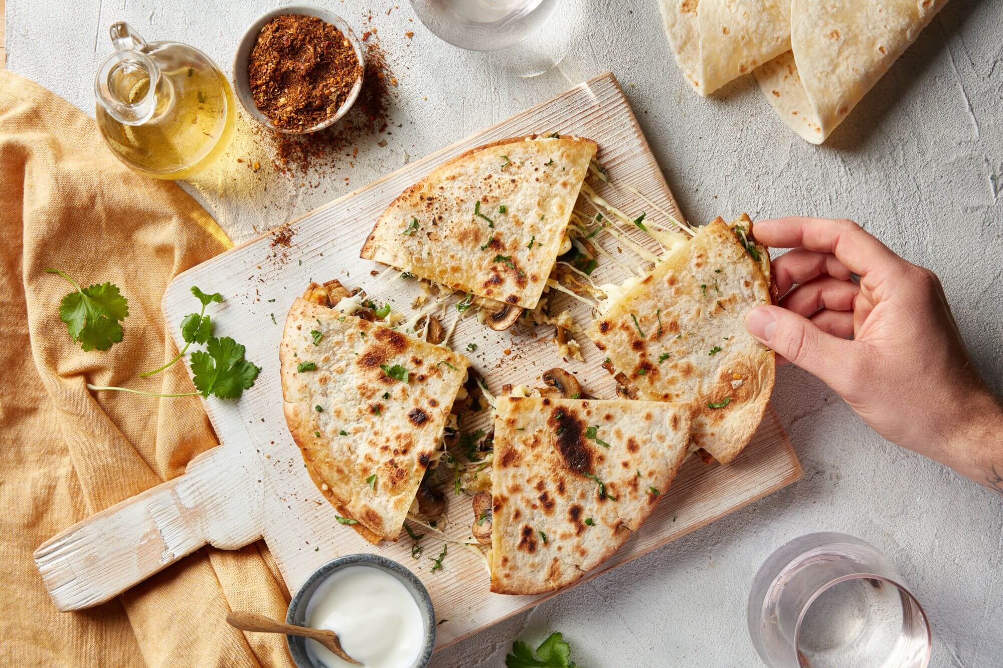 Brazilian Mushroom Quesadillas